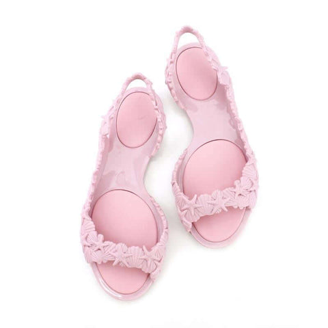 Rose Pink Flat Sandals for Women
