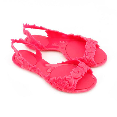Sunies Butterfly Neon Pink Flat Sandals